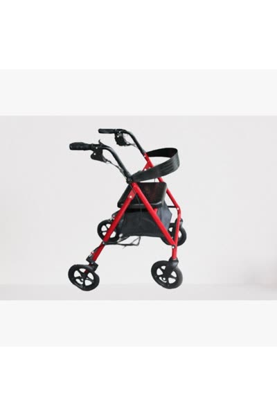 Alüminyum Walker ( Rollator ) 4 tekerli sepetli yaşlı yürüteci frenli çantali yürüteç