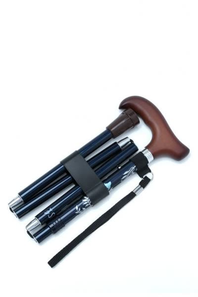 KİFİDİS 606SAW Kifidis Taşlı Katlanır Baston 9033-2 Lacivert Desenli